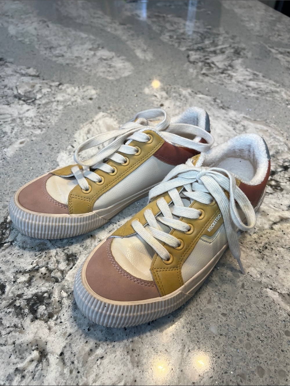 Rocket Dog Cheery Tan Color Block Sneakers Size 7.5 EUC - Picture 10 of 10